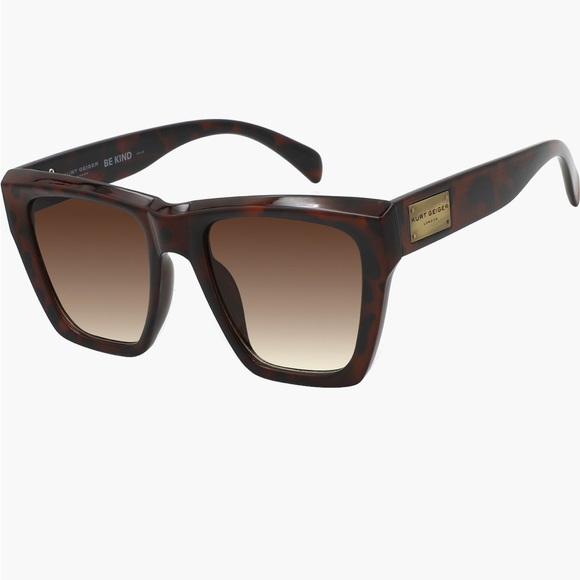 Kurt Geiger Brown Square Sunglasses - Picture 2 of 8